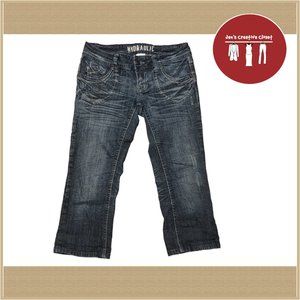 Women's Hydraulic Dark Wash Capri Jeans